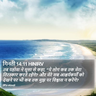 गिनती 14:11 HINIRV Bible Verse Image