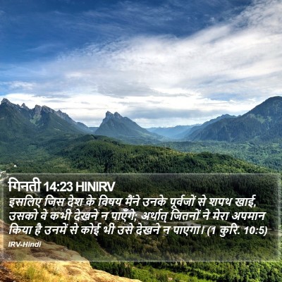 गिनती 14:23 HINIRV Bible Verse Image