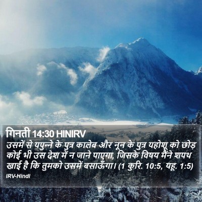 गिनती 14:30 HINIRV Bible Verse Image