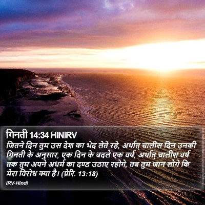 गिनती 14:34 HINIRV Bible Verse Image