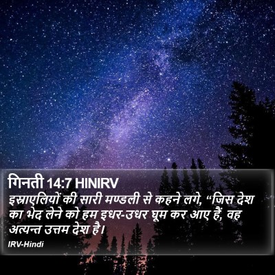 गिनती 14:7 HINIRV Bible Verse Image