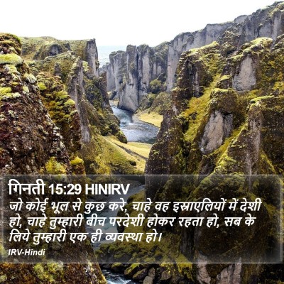गिनती 15:29 HINIRV Bible Verse Image