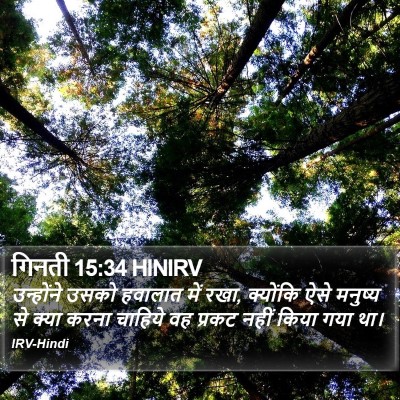 गिनती 15:34 HINIRV Bible Verse Image