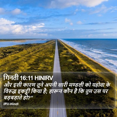गिनती 16:11 HINIRV Bible Verse Image