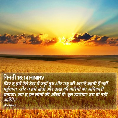 गिनती 16:14 HINIRV Bible Verse Image