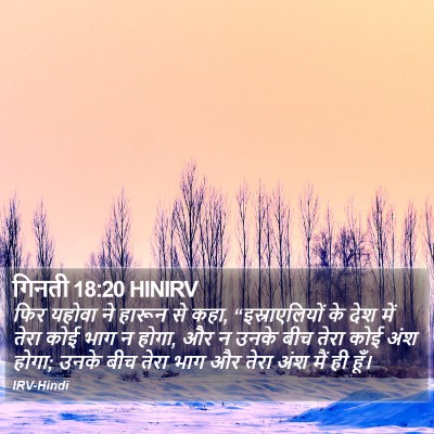 गिनती 18:20 HINIRV Bible Verse Image