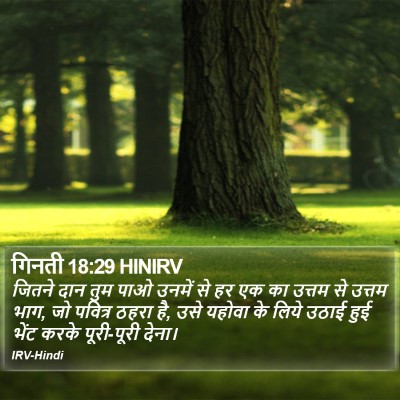 गिनती 18:29 HINIRV Bible Verse Image