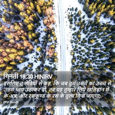 गिनती 18:30 HINIRV Bible Verse Image