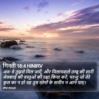 गिनती 18:4 HINIRV Bible Verse Image