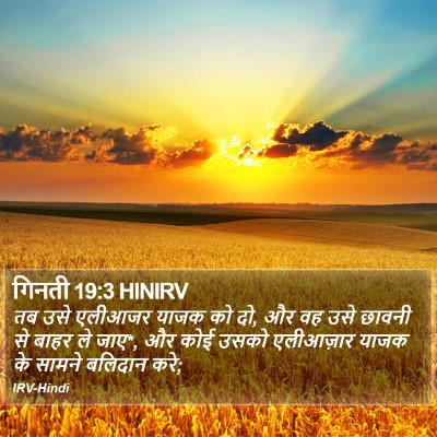 गिनती 19:3 HINIRV Bible Verse Image