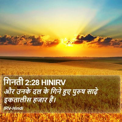 गिनती 2:28 HINIRV Bible Verse Image