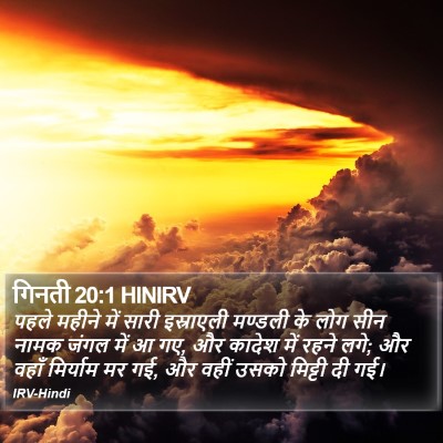 गिनती 20:1 HINIRV Bible Verse Image