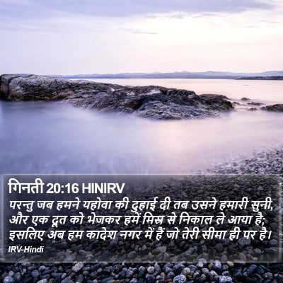 गिनती 20:16 HINIRV Bible Verse Image