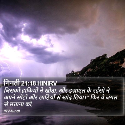 गिनती 21:18 HINIRV Bible Verse Image