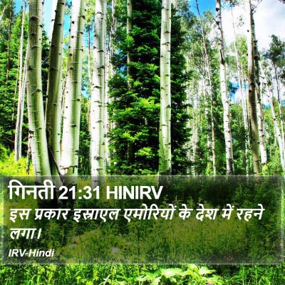 गिनती 21:31 HINIRV Bible Verse Image