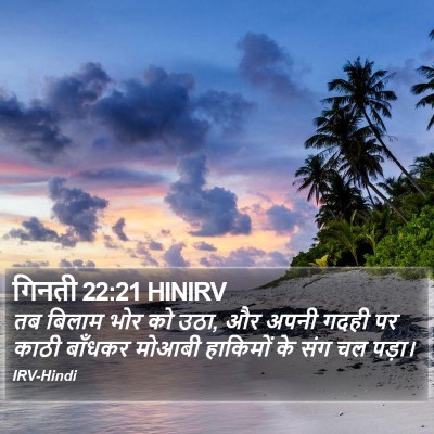 गिनती 22:21 HINIRV Bible Verse Image