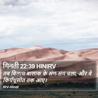 गिनती 22:39 HINIRV Bible Verse Image