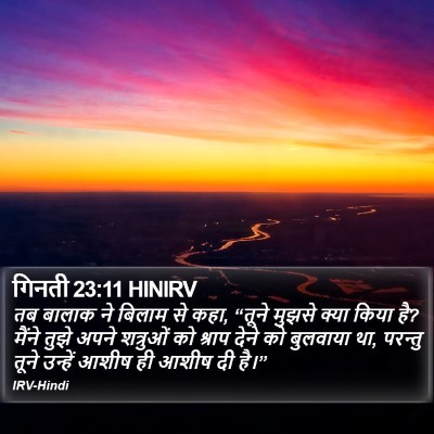 गिनती 23:11 HINIRV Bible Verse Image