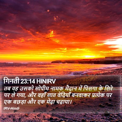 गिनती 23:14 HINIRV Bible Verse Image