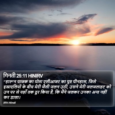 गिनती 25:11 HINIRV Bible Verse Image