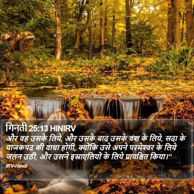 गिनती 25:13 HINIRV Bible Verse Image