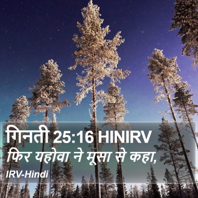 गिनती 25:16 HINIRV Bible Verse Image
