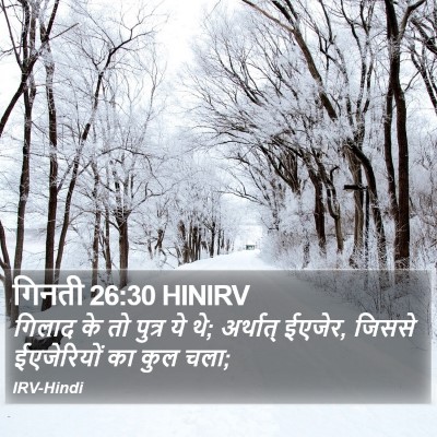 गिनती 26:30 HINIRV Bible Verse Image