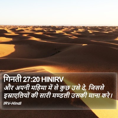 गिनती 27:20 HINIRV Bible Verse Image