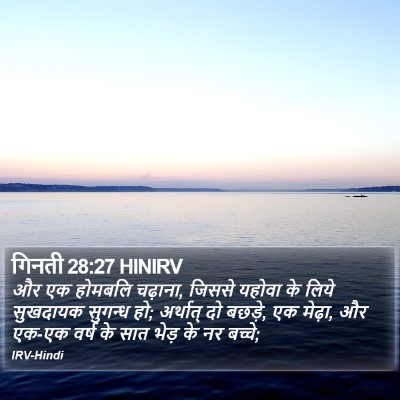 गिनती 28:27 HINIRV Bible Verse Image
