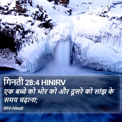 गिनती 28:4 HINIRV Bible Verse Image
