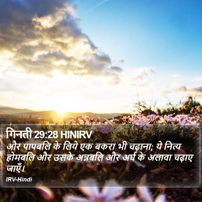 गिनती 29:28 HINIRV Bible Verse Image