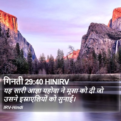 गिनती 29:40 HINIRV Bible Verse Image