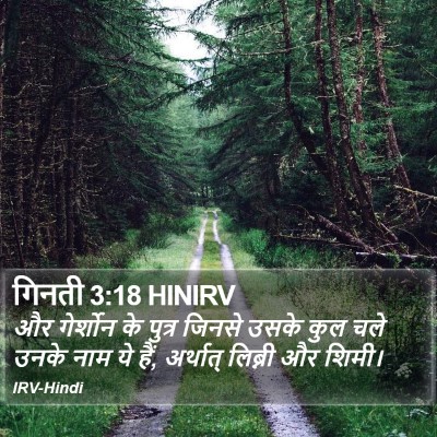 गिनती 3:18 HINIRV Bible Verse Image