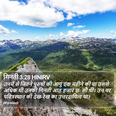 गिनती 3:28 HINIRV Bible Verse Image
