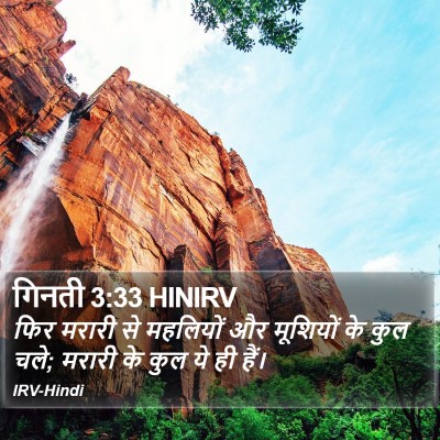 गिनती 3:33 HINIRV Bible Verse Image