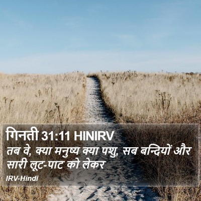 गिनती 31:11 HINIRV Bible Verse Image