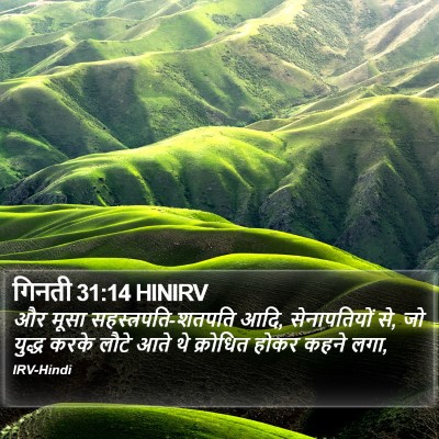 गिनती 31:14 HINIRV Bible Verse Image