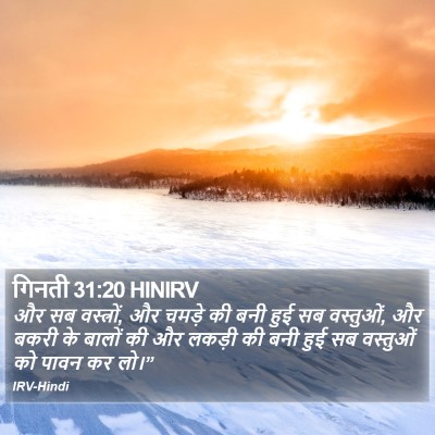 गिनती 31:20 HINIRV Bible Verse Image