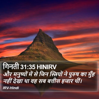 गिनती 31:35 HINIRV Bible Verse Image