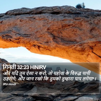 गिनती 32:23 HINIRV Bible Verse Image
