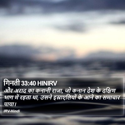 गिनती 33:40 HINIRV Bible Verse Image