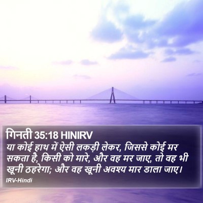 गिनती 35:18 HINIRV Bible Verse Image