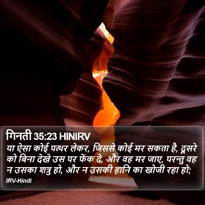 गिनती 35:23 HINIRV Bible Verse Image