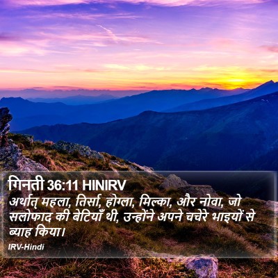 गिनती 36:11 HINIRV Bible Verse Image