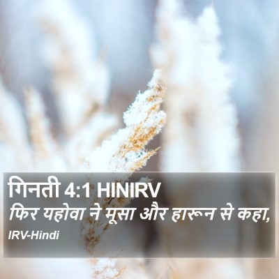गिनती 4:1 HINIRV Bible Verse Image