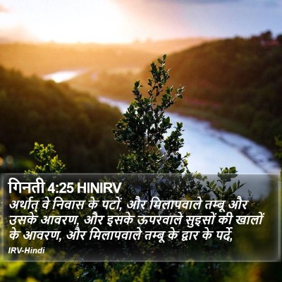 गिनती 4:25 HINIRV Bible Verse Image