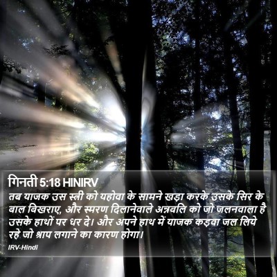 गिनती 5:18 HINIRV Bible Verse Image
