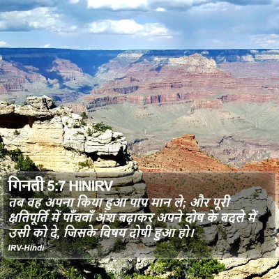 गिनती 5:7 HINIRV Bible Verse Image