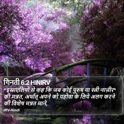 गिनती 6:2 HINIRV Bible Verse Image