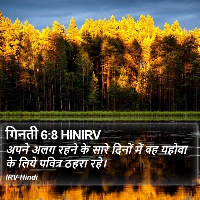 गिनती 6:8 HINIRV Bible Verse Image